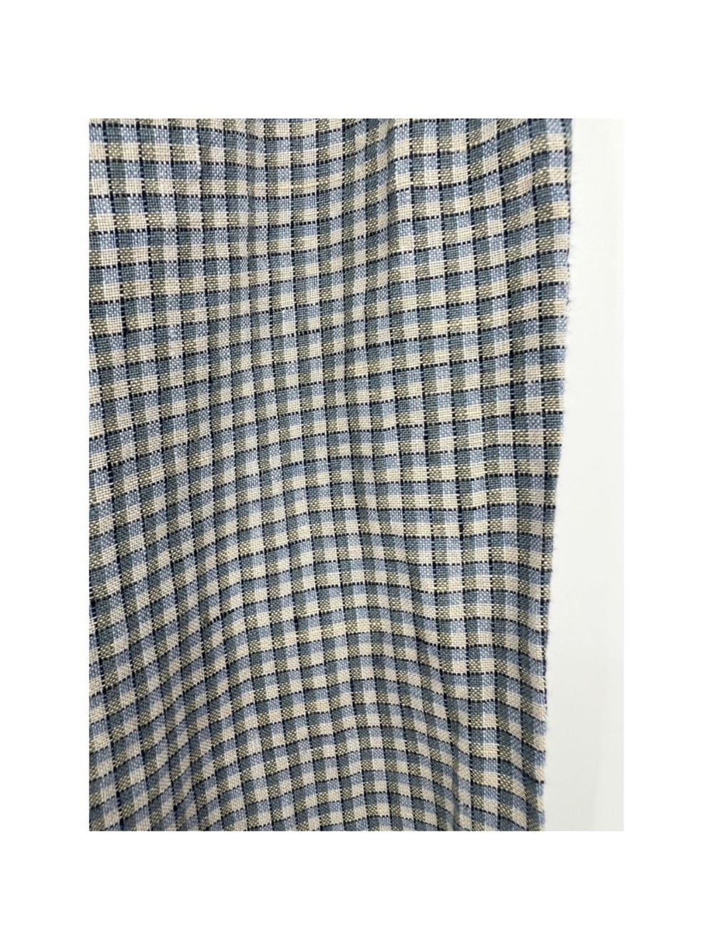 Deiji Studios Linen Ease Trouser in Field Check Large - Picture 14 of 15